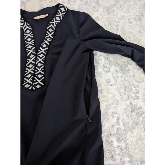 Tory Burch Ariana Tunic Top Blue White Size 2 / XS - Picture 6 of 13